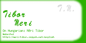 tibor meri business card